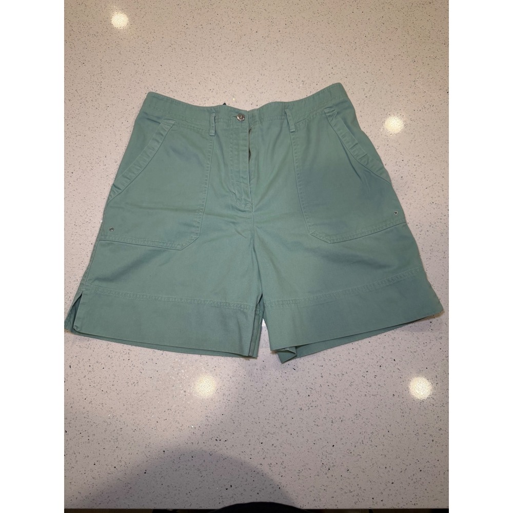 Lauren Ralph Lauren Womens Sage Green Cotton Utility Shorts Size 10 High Rise